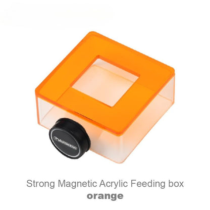 Strong Magnetic Acrylic Feeding Box Feeding Ring Aquarium Fish Food Fish Food Feeding Ring Feeding Ring (Orange) - color: orange