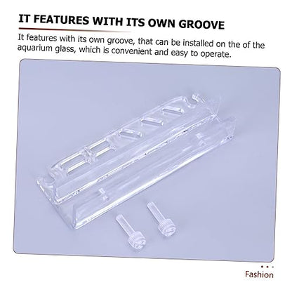 Aquarium Tool Holder Wall-Mounted Organizer for Fish Tank Cleaning Tools Transparent Acrylic Storage Rack for Scissors Tweezers and Tongs Compact Design for Easy Access