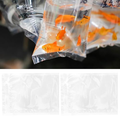 LIFKOME 100pcs 20x27cm Oxygen Fish Transport Bags Live Fry Packing Pouches Portable Aquarium Shipping Containers Sealable Leakproof Bags for Koi and Shrimp