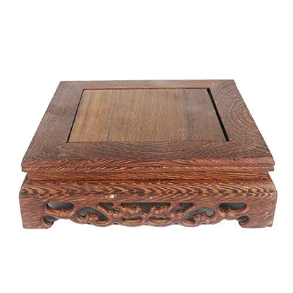 Wooden Rosewood Carved Base Home Display Stand | retro oriental carved design upgrades your desktop home decor suitable for study tea room living room and exhibition display