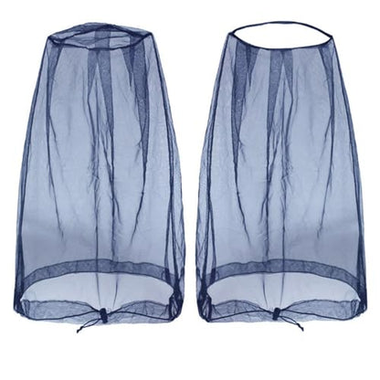 Practical Head Covers with Fine Density Mesh Antibug Head Net for Women Men Unisex Hiking Camping Fishing Accessories Gnat - color: Gray Topped