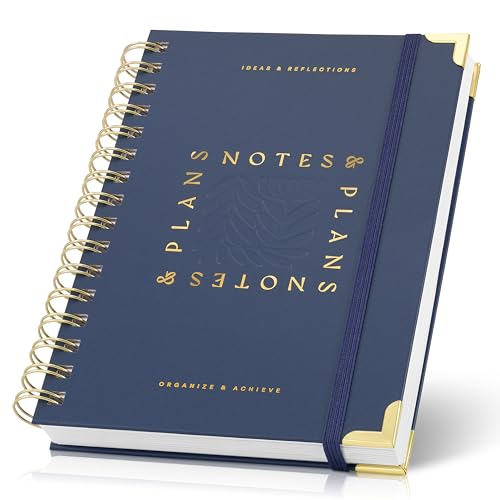 Aesthetic Daily Planner And Notebook With Hourly Schedule - Beautiful Spiral To do List Notepad For Work/Home to Organize Tasks And Appointments - Stylish School/Office Supplies Book For Women - color: Blue