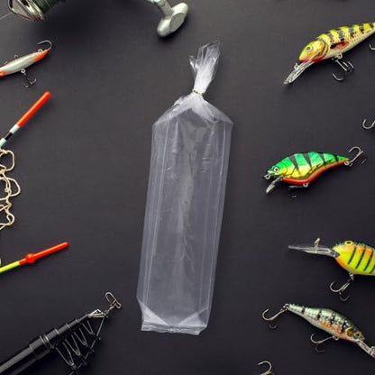 INOOMP 50pcs Live Fish Shipping Bags 6x34cm Thick Plastic Aquarium Transport Bags Leakproof for Outdoor Fish Tank and Koi Transport