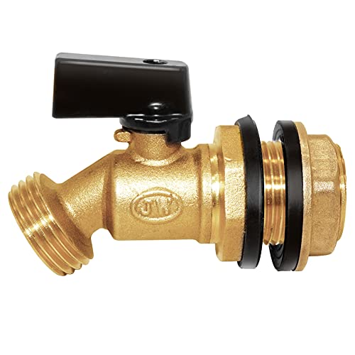 Joywayus Brass Water Container/Rain Barrel Spigot 3/4" Threaded | Quarter Turn Ball Valve, Bulkhead Fitting, Garden Hose Thread Connection - style: Style 1