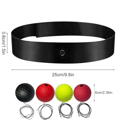 Boxing Training Reflex Ball | Punching Speed Reaction,Boxing Training Reflex Ball and Headband | for Bedroom Travel Dorm Gym Men Women Beginners Teens Professionals - color: four balls 2