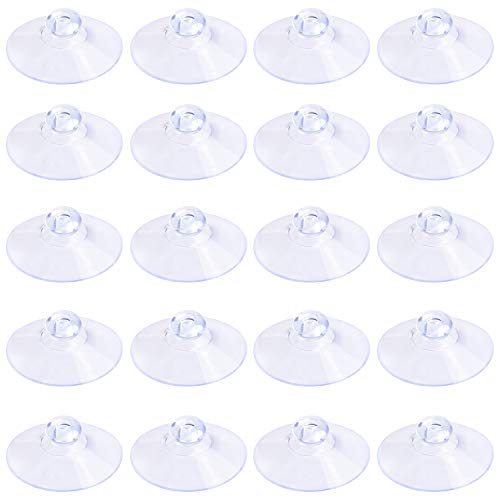 Pawfly 20 Pack Clear Suction Cups 1.2 Inch PVC Plastic Sucker Without Hooks for Home Decoration and Organization - style: 1.2 in 20pcs