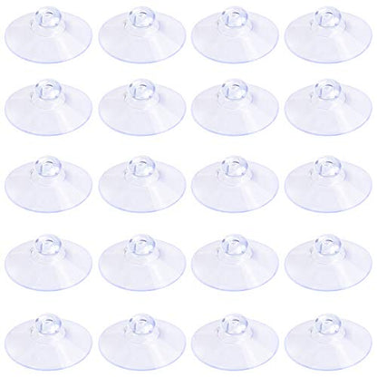 Pawfly 20 Pack Clear Suction Cups 1.2 Inch PVC Plastic Sucker Without Hooks for Home Decoration and Organization - style: 1.2 in 20pcs