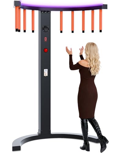 Hand Eye Coordination Training Machine, LED Catch Stick Game with MP3 Music, 10 Speed Adjustable Reaction Training Toy, Indoor Outdoor Arcade Game for Family Party Business Entertainment