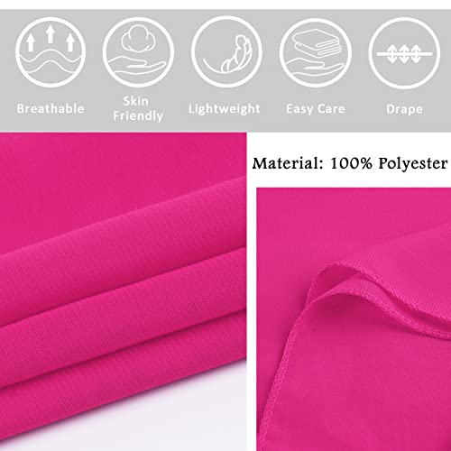 Ladiery Chiffon Shawl Wraps for Women Evening Dresses, Elegant Soft Sheer Shawls for formal dressy Bride Wedding - color: Rose Red(1)