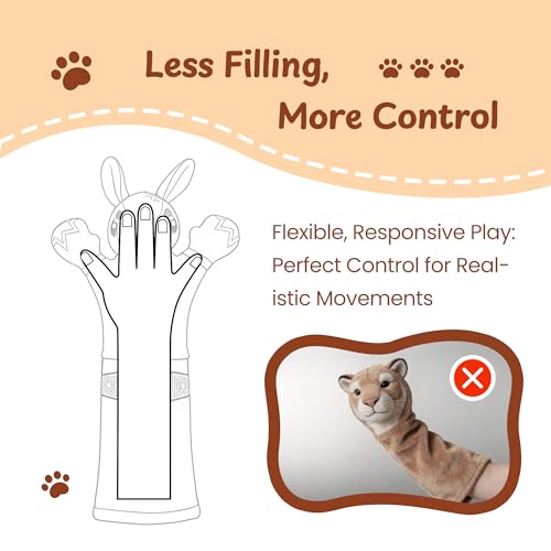 Cat Wrestling Glove, 22 inch Cat Puppet Wrestler with 5 Catnip Pouches & 3 Layer Resistant Protection, Interactive Cat Toy with Treat Pocket for Boredom Relief & Mental Stimulation - color: Kangaroo