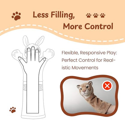 Cat Wrestling Glove, 22 inch Cat Puppet Wrestler with 5 Catnip Pouches & 3 Layer Resistant Protection, Interactive Cat Toy with Treat Pocket for Boredom Relief & Mental Stimulation - color: Kangaroo