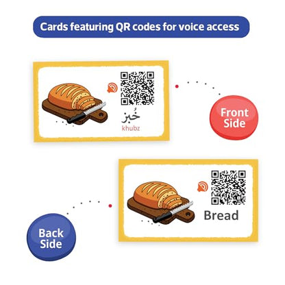 My First 300 Bilingual English Arabic Flash Cards for Kids with Pictures & Online Audio Jumbo Learning Box of 6 Sets Learn Animals, Fruits, Vehicles & Everyday Items Kids Learn English & Arabic