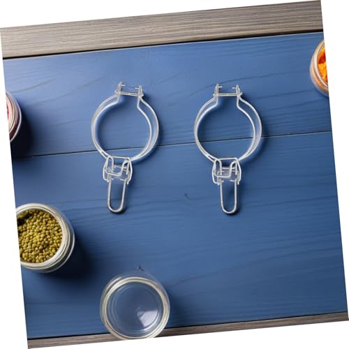 COLLBATH 6pcs Wire Clamps for Mason Jars Airtight Lid Glass Jar Holders and Easy to Use Kitchen Storage Accessories for Canning and Preserving