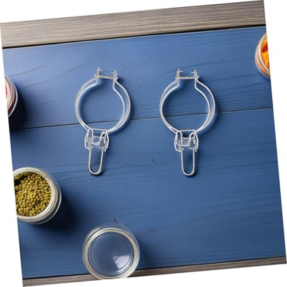 COLLBATH 6pcs Wire Clamps for Mason Jars Airtight Lid Glass Jar Holders and Easy to Use Kitchen Storage Accessories for Canning and Preserving