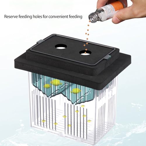 Multipurpose Floating Hatchery Breeding Container for Water Plant Fish Eggs Clear Hatching Nursery Box Easy to Aquarium Breeding Container