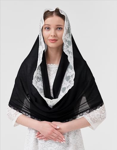 Leimandy Infinity Chapel Veil Hijab Scarf Head Wrap for Muslim V96 - color: Black