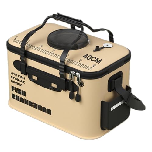 Foldable Fishing Bucket - Live Fish Container, Portable Fishing Bucket with Aeration Hole, Fish Transport Boxes for Outdoor Travel Hiking, Live Fish Container Box for Adult Outdoor Fishing - size: C