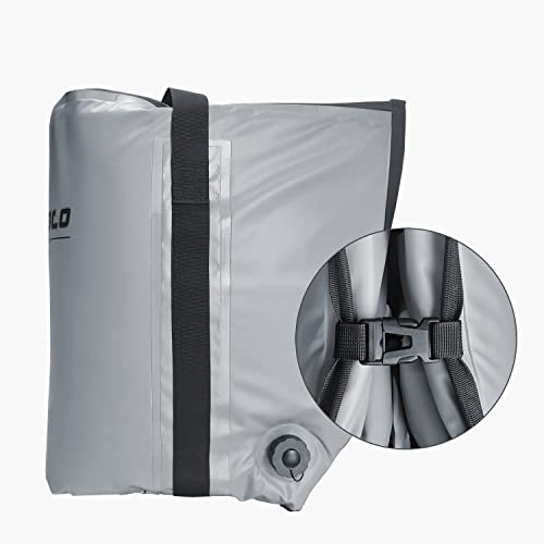 Buffalo Gear Insulated Fish Cooler - 27.5QT 58QT Waterproof Flat Bottom Bag, Leakproof and Fishing Kill Bag - color: Grey-58QT
