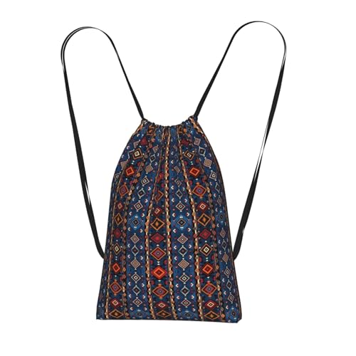 Portable Foldable Drawstring Bag Tribal Native American Indian Ethnic Aztec Navajo, Storage Backpack Large Capacity Lightweight, for Travel Sports Beach Work - color: Color (43)