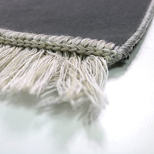 Modefa Muslim Velvet Prayer Rug Solid Simple (Grey) - color: Grey
