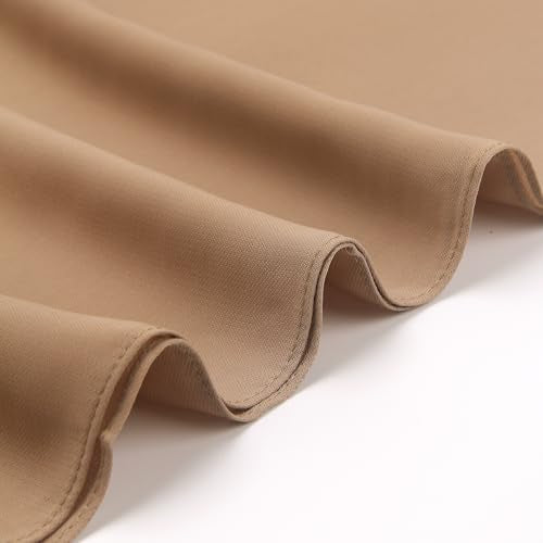 Women’s Chiffon Hijab Scarf - Heavyweight Solid Color Shawl & Wrap, Soft Breathable Headwrap for All Seasons - color: Mcgjxfs2604-camel