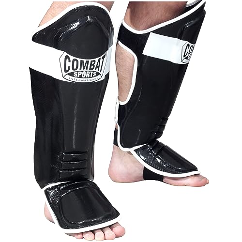 Ringside Combat Sports MMA Kickboxing Shin Guards, Black, Large