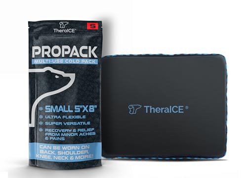 TheraICE PROpack Ice Pack for Injuries, Reusable Soft Multipurpose Cold Gel Ice Pack for Muscular Back Pain, Shoulder, Hip, Knee - Flexible Cold Compress Wrap for Minor Aches & Pains - 5 x 8 - size: Small (Pack of 1)
