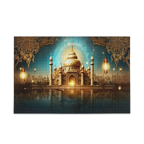 Jigsaw Puzzles 1000 Pieces for Adults Kids Ramadan Kareem Eid Al Adha Mubarak Muslim Game Artwork Toy Gifts 202a5289