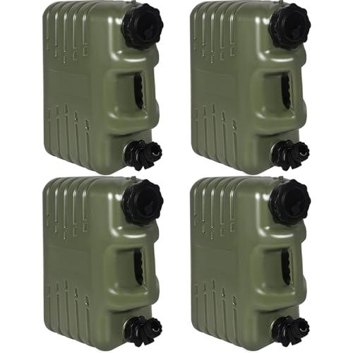 REDCAMP 4 Gallon/15L Portable Water Container with Spigot, Green 4 Pack | BPA Free Camping Water Jug, No Leakage Water Tank, Portable Emergency Water Storage for Camping, Hiking, Hurricane Supplies - color: Green, size: 4Gal/512Ounces, 4Pack