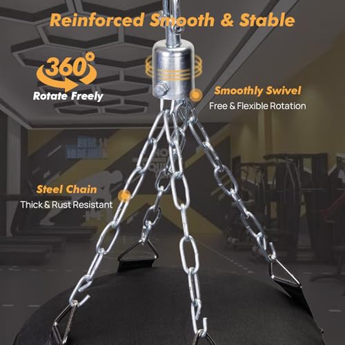 ANCHOM Punching Bag for Adults, 4FT Heavy Boxing Bag Set with 12OZ Boxing Gloves, Hand Wraps, Jump Rope and Grip Strength Trainer, Perfect for MMA Karate Kickboxing Boxing - Unfilled