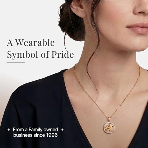 Shema Israel Necklace Sterling Silver CZ Hebrew Prayer Jewish Women Gift - color: gold