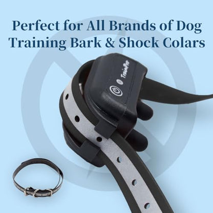 Waterproof TPU Replacement Strap for Dog Training Collar, 27.5 in - color: Black Reflect