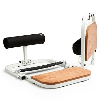 BootySprout Hip Thrust Machine for High Resistance Glute Training - Home Gym Workout - Comes with 45, 90, and 135 Lbs of Resistance - color: White