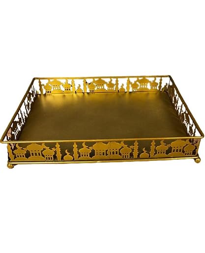 Ramadan/Eid Gold Metal Serving Tray