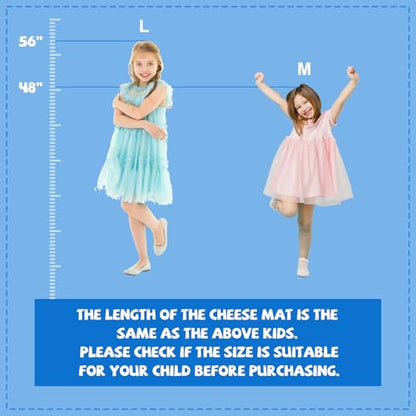 Kangaroo Hoppers Gymnastics Cheese Wedge Mat for Kids Ages 1-12 | 3 Sizes Folding Incline Mat with High-Density EPE Foam and Removable PVC Leather Cover, Home Gym Training Equipment - color: Blue, size: 56" x 28" x 15"