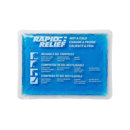 Rapid Relief Gel Ice Pack, Reusable Cold Pain Relief, Small 4x6 Inch 1 Ct | For Injuries, Heat Pack with Gel that Stays Flexible When Frozen, Cold Therapy for Knee, Elbow and Muscle Aches, 4x6 Inch - size: 4 x 6 Inch