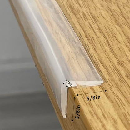 100% Silicone Clear Edge Protector Baby Proofing Furniture Guard, 12FT | Pre-Taped Adhesive Table Corner Guards, Flexible for Child Safety, Wall Cabinets Counter Bumper, 5/8" Depth - size: 12 Foot (Pack of 1)