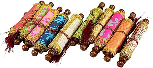eSplanade Money Gift Lifafa Envelopes | Rolling Scroll type | Multi color Handmade Paper Used - Pack of 10