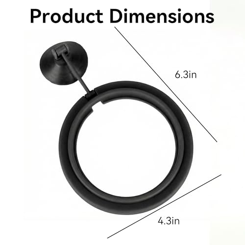 Aquarium Feeding Ring with Suction Cup Holder, Floating Fish Food Circle for Tanks, Black 1 Pack, Turtle Feeding Ring for More Controlled Pellets and Flakes