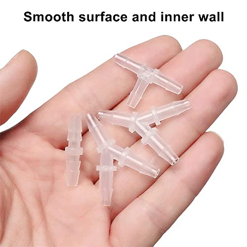 Feelers 1" Plastic Hose Barb Tee Fitting 10 Pack, Equal Barbed T-Shaped 3-Way Connector, Tube Splicer Union Adapter for Air Line, Fuel Line, Water Hose - size: 1 Inch, style: 10pcs-T Shaped