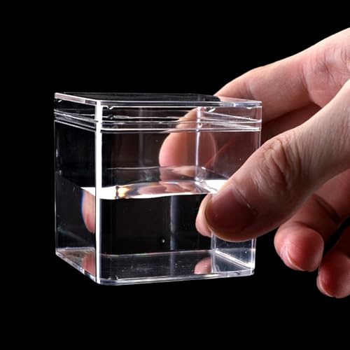 Small Acrylic Box Plastic Square Cube Clear Display Box ith Lid Acrylic Candy Boxes for Birthday Wedding Party Favor - size: 2.2 x 2.2 x 1.9 Inch