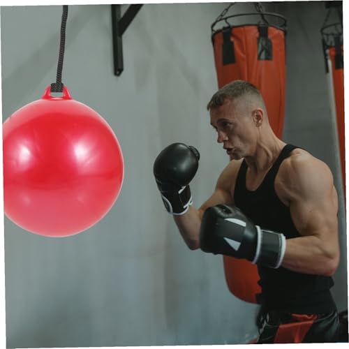 TOYANDONA Durable Water Sandbag Boxing Punching Ball for Training Height Hanging Speed Ball for Reaction Agility Exercise Portable Red Filled Workout Bag