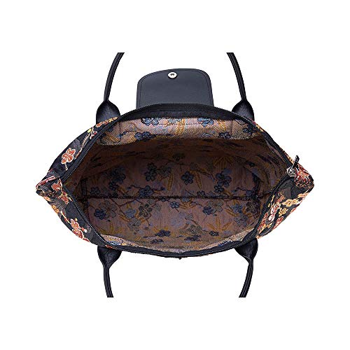 Signare Tapestry Foldable Tote Bag Reusable Shopping Bag Grocery Bag - color: Ume Sakura