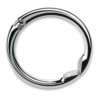 Clipa Bag Hangers The Ring that Opens into a Hook, Closes Automatically | Holds 33 lbs, Needs only 1/2" to Hang a Bag, Easy to Use with One Hand, in 9 available styles, 3 yr Warranty - color: Polished Silver