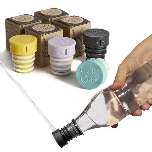 CuloClean Portable Bidet for Toilet, Travel, or Camping. Compatible with Every Bottle. Discreet, Sanitary or Travel Shower. Attachable Stopper. Backcountry Bidet Nozzle (4pcs Colors) - color: 4pcs Colors