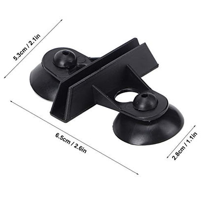Aquarium Suction Cup Divider Clip, 40Pcs PVC Partition Support, White Fish Tank Separating Board Holder (Black) - color: Black