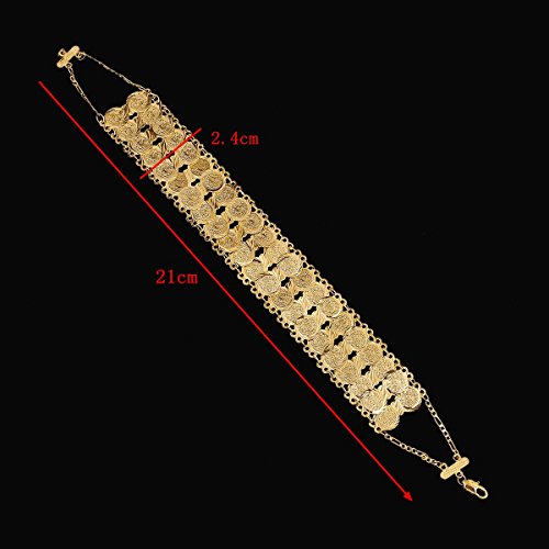 Small Cute Gold Plated Islamic Muslim Arab Money Coins Bracelet for Women Jewelry Bangle - style: Style B