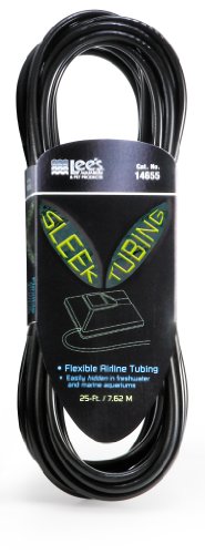 Lee's Sleek Airline Tubing, 25-Foot, Black - size: 25 FOOT