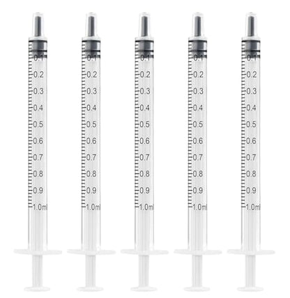 1 Cc Syringe Without Needle， 1ml Oral Syringe， 1ml Syringe Without Needle， （ 30Pack ） for Scientific Labs, Individually Wrapped - size: 1ml, style: 30