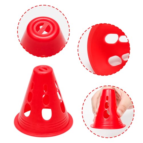 Mini Traffic Cones, Agility Training Cones Plastic Marker Cones, Small Practice Cones - style: With holes